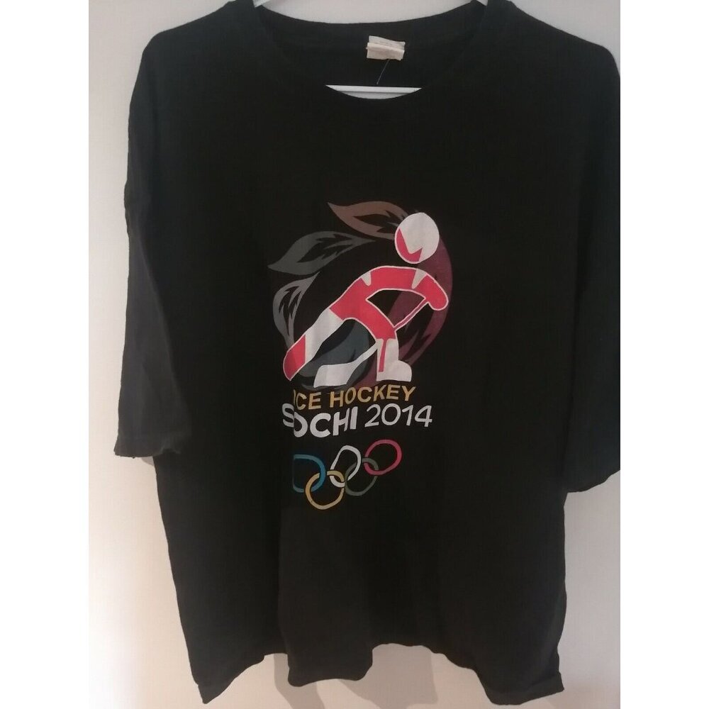 Keya Sochi 2014 Ice Hockey T Shirt Black Size 2XL